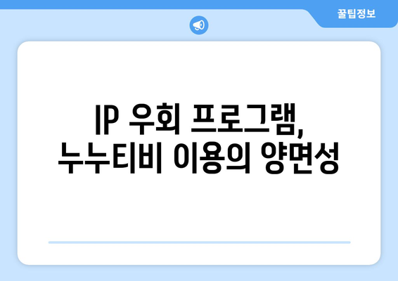 누누티비에 대항하는 IP 우회 프로그램의 등장