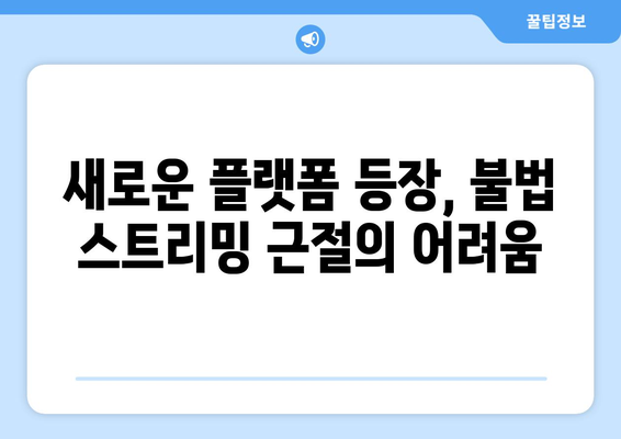 "제2의 누누티비" 등장: 불법 스트리밍 근절의 어려움