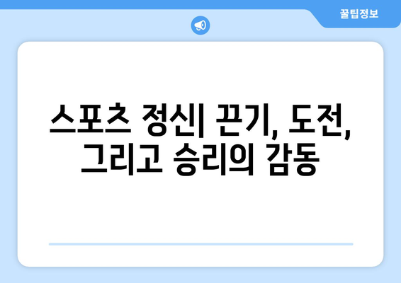 스포츠의 힘과 영향