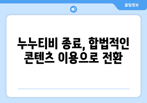 누누티비 종료의 영향: 불법 콘텐츠에 대한 경고