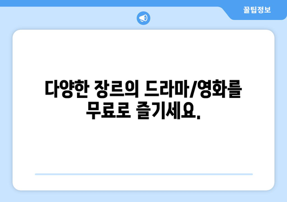 누누티비 대체: 광고 없는 드라마/영화 사이트