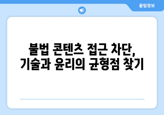 불법 콘텐츠에 대한 접근 제한: 누누티비 사례의 함의