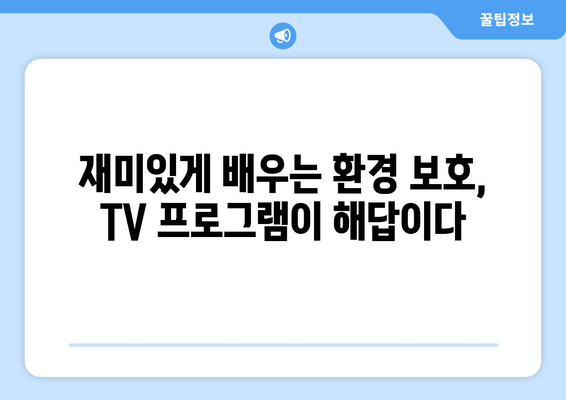 환경을 배우는 TV 프로그램