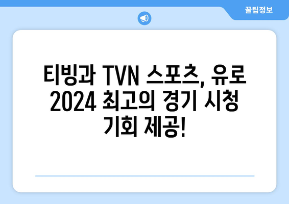 유로 2024 중계권, 티빙과 TVN 스포츠 단독 보유