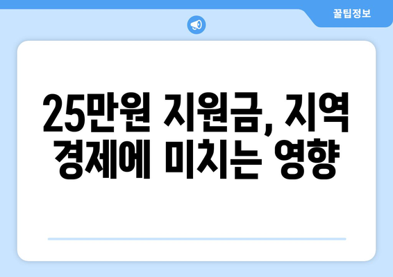 경제 활성화를 위한 25만 원 지원금 분배