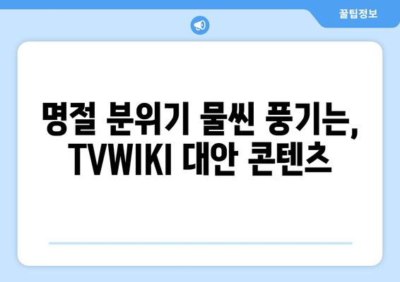 TVWIKI 대신 추석 명절에 시청할 컨텐츠