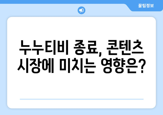 누누티비 종료 대안: 신규 사이트 출현 가능성