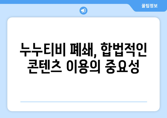 누누티비 자진 종료: 새로운 대체 사이트에 기대하세요