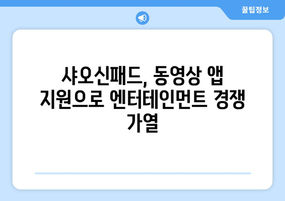 샤오신패드에서 누누티비 등 동영상 앱 지원으로 엔터테인먼트 경쟁 치열화