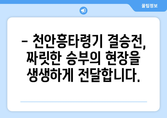 스포티비골프앤헬스, 공주중동초 vs 화정초 천안흥타령기 결승전 중계