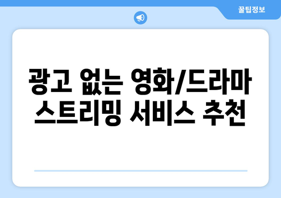 누누티비의 대망의 대체품: 광고 없는 영화와 드라마