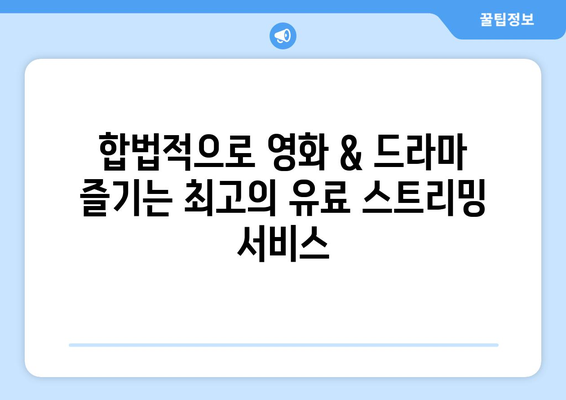 팁: 누누티비를 대체할 최고의 유료 및 무료 스트리밍 서비스