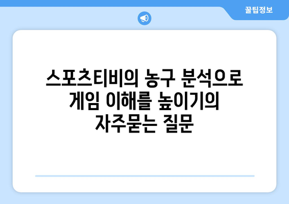 스포츠티비의 농구 분석으로 게임 이해를 높이기