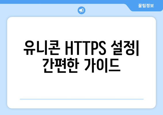 IP 우회 프로그램 유니콘 HTTPS 활용을 위한 가이드