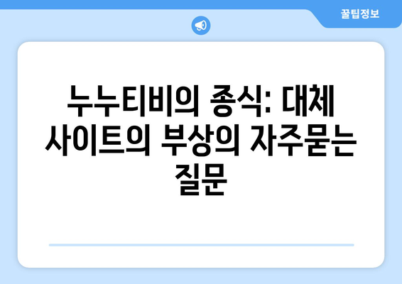 누누티비의 종식: 대체 사이트의 부상