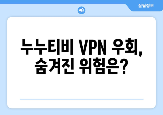 누누티비 대체 VPN 우회 주소 및 불법 처벌