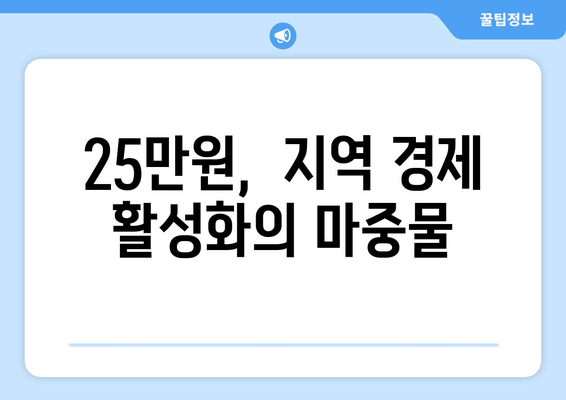 25만원 희망지원금: 모든 시민을 위한 구원의 빛