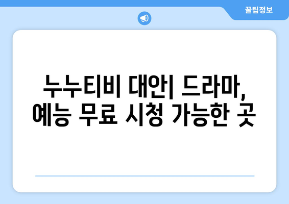 누누티비 대체 가능 사이트 추천