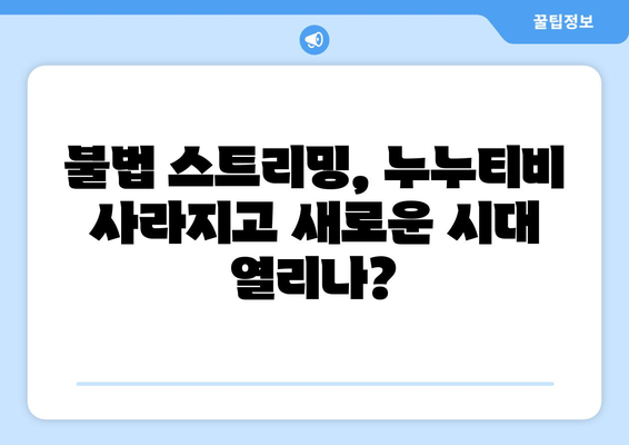 누누티비 자진 종료: 대체 사이트 등장 기대감