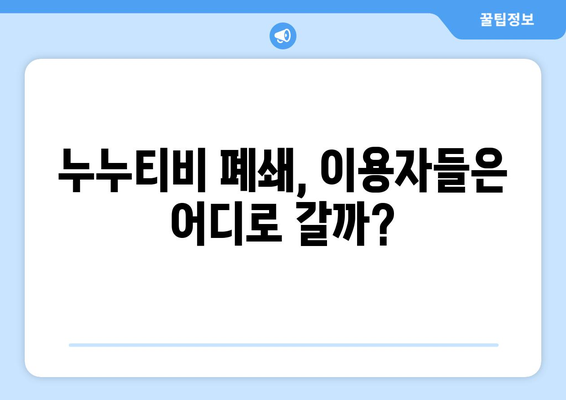 누누티비 종료: 자발적인 폐쇄와 대체 사이트의 출현