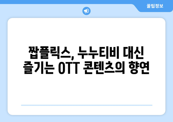 누누티비 대안인 짭플릭스의 OTT 콘텐츠