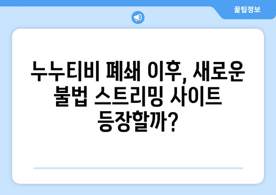 누누티비 종료 대안: 신규 사이트 출현 가능성