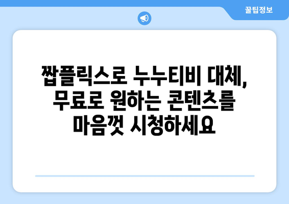 짭플릭스에서 누누티비 대안 콘텐츠 무료 시청