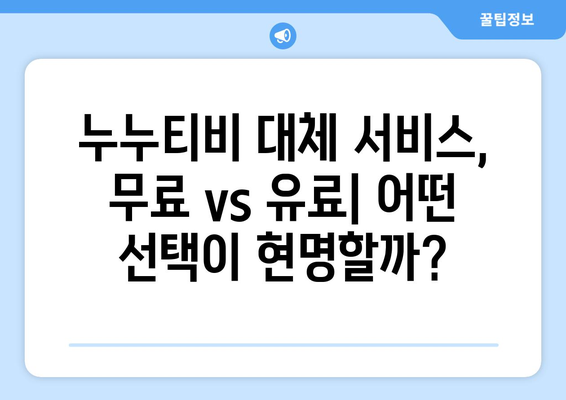 누누티비 대체 서비스: 불법 사이트 혹은 합법 옵션?