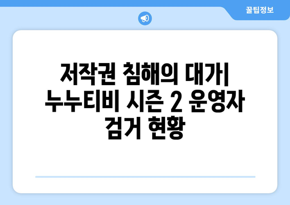 누누티비 시즌 2 운영자 검거