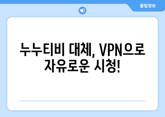 누누티비 대체 VPN: 차단 우회와 처벌 면제