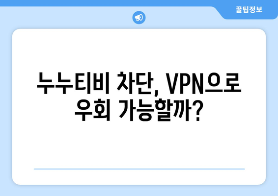 누누티비 대체 VPN: 차단 우회와 법적 결과