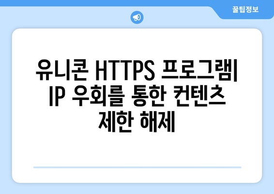 유니콘 HTTPS 프로그램으로 IP 우회하기