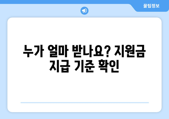 이재명 민생회복지원금 차등 지급 방법 및 신청 절차 안내