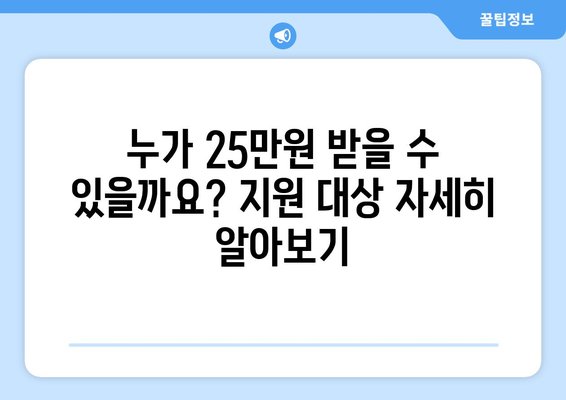 전국민 25만원 지원 대상 확인하기