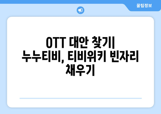 누누티비 vs 티비위키: 폐쇄된 OTT 대안