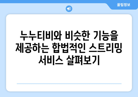 누누티비 대체 찾기: 합법적인 옵션 강조