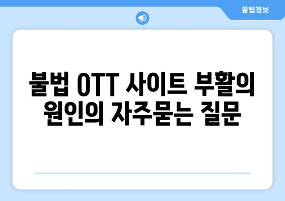 불법 OTT 사이트 부활의 원인