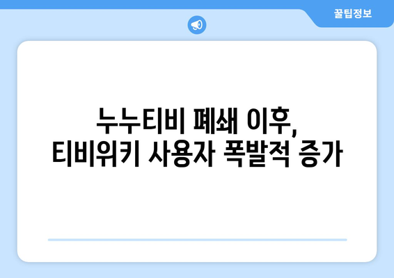 티비위키, 누누티비 대체로 인기 급상승