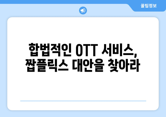 짭플릭스 영화 드라마 OTT 콘텐츠 다시보기 서비스[누누티비 대체 사이트 분석]