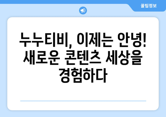 누누티비 대체 서비스 이용 후기: 합법적인 대안 탐구