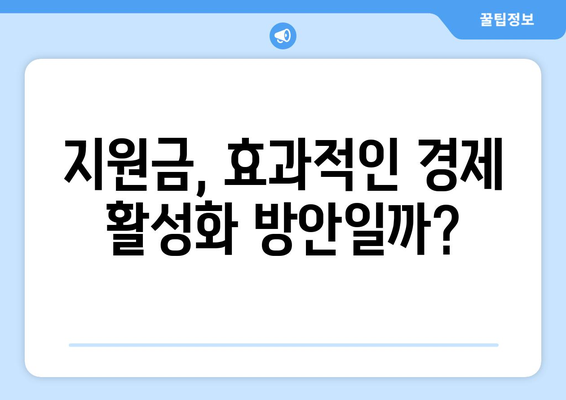 25만 원 민생회복지원금 논쟁: 핵심 문제는 무엇인가?