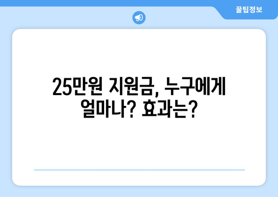 이재명의 25만원 민생회복 지원금, 매표 행위?