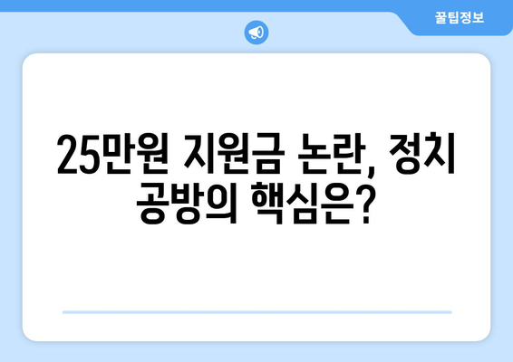 이재명의 25만원 민생회복 지원금, 매표 행위?