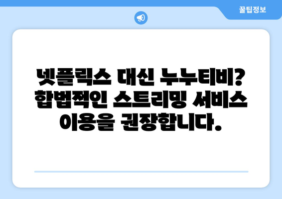 누누티비가 넷플릭스의 대안으로 부상? 법적 영향 고려하세요