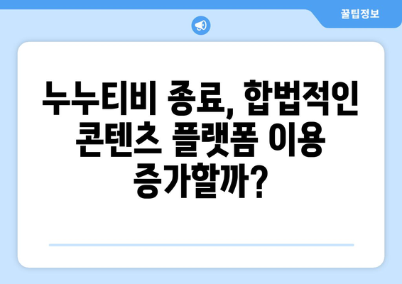 누누티비 종료: 대체 사이트 출현 가능성