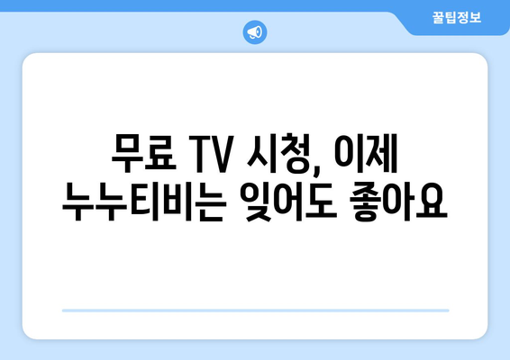 누누티비 대체: 공짜 TV 옵션