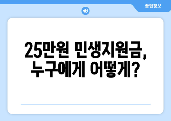 25만원 민생지원금 공청회 개최