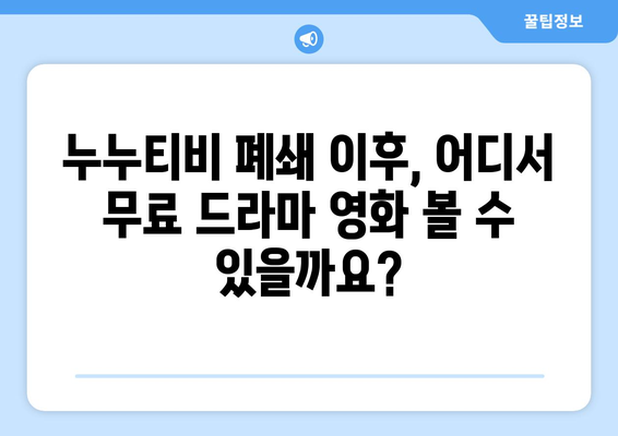 무료 다시보기 사이트 순위: 누누티비 대안 탐색