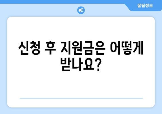 25만원 민생 지원금 신청 방식 및 방법