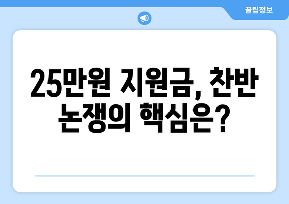 전국민 25만원 민생 지원금 신청, 필요한가?